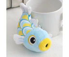 12cm Fish Plush Pendant Cute Expression Exquisite Backpack Pendant Cartoon Small Carp Keychain Stuffed Toy Christmas Gift - Blue