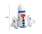 9cm Plush Keychain Creative Rocket Hanging Ornament Soft Cartoon Spaceship Plush Pendant Bag Accessories Birthday Gift