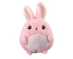 Plush Pendant with Buckle Lovely Design Stuffed Doll Decoration Keychain for Gift - Pink