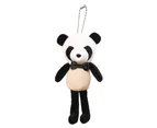 Plush Doll Pendant Pleasing Meticulous Workmanship PP Cotton Bow Tie Panda Stuffed Toy Keyring Birthday Gifts - Beige
