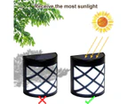 2 Pack Solar Fence Lights,6 LED Solar Deck Lights,Waterproof Automatic Decorative Outdoor Solar Wall Lights for Deck, Patio, Stairs, Yard, Path and Drivewa