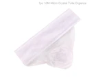 5/10m Tulle Rustic Wedding Organza Roll Sheer Organza Fabric for Wedding Mariage Decoration Bachelortte Birthday Party Supplies - White 10m