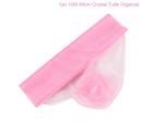 5/10m Tulle Rustic Wedding Organza Roll Sheer Organza Fabric for Wedding Mariage Decoration Bachelortte Birthday Party Supplies - Light Pink 10m