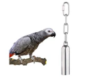 Stainless Steel Parrot Bird Chewing Bell Toy Standing Rest Rack Pet Supplies-Stainless Steel