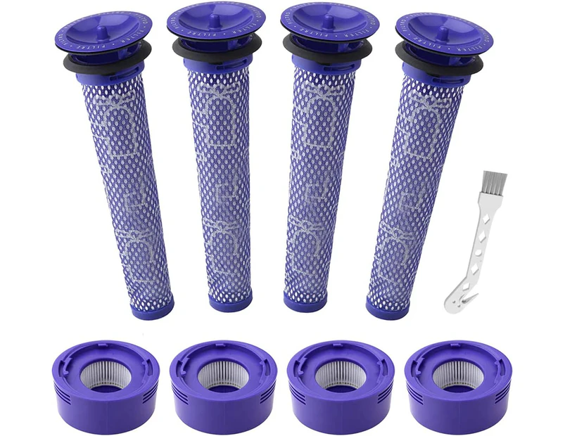 8 Pack Vacuum Cleaner Filter Replacement Kit for Dyson V7, V8 Animal and V8 Absolute Cordless Vacuum