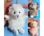 Cute Little Sheep Lamb Plush Stuffed Toy Hanging Doll Bag Pendant Kids Gift - White