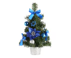 30cm Decorated Fadeless Mini Christmas Tree PVC Great Visual Effect Artificial Christmas Tree Table Decor - Royal Blue