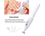Electric Nail Drill Nails Art File Electric Manicure Set, Portable Nail Buffer Fingernail Grinder Kit Multi-function Natural Toe Nail (5 in 1)