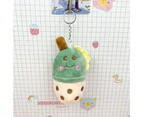 Animal Plush Pendant Colorful Lovely Smooth Surface Bubble Tea Chick Piggy Plush Pendant for Car - Green