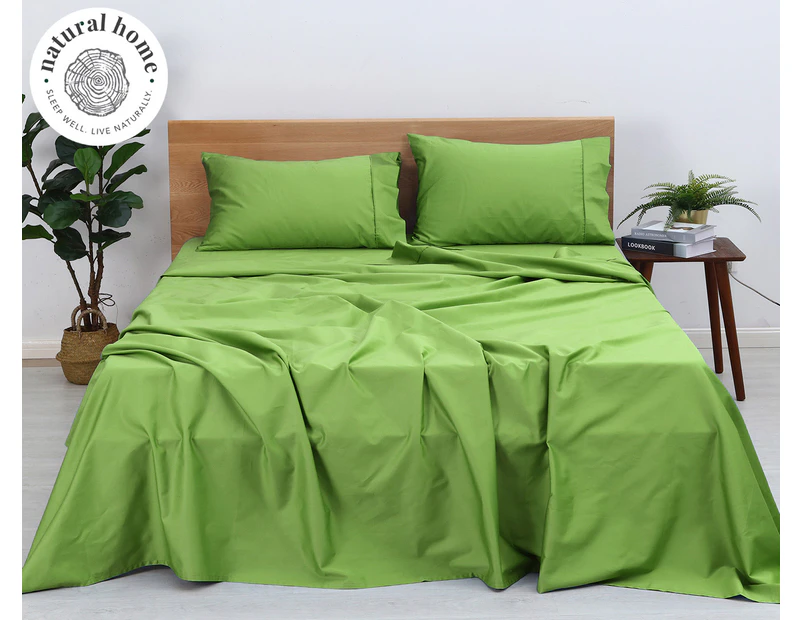 Natural Home Organic Cotton Sheet Set - Green