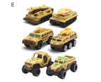 6Pcs Alloy Car Model Children Engineering Farmer Tank Vehicle Toy Car Collection E