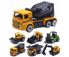 6Pcs Alloy Car Model Children Engineering Farmer Tank Vehicle Toy Car Collection F