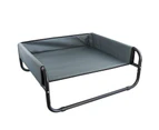 Grey / Black Large Dog Walled Suspension Trampoline Hammock Bed 85 x 85 x 33 cm Gray