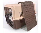 YES4PETS Large Airline Dog Cat Crate Pet Carrier Cage With Tray And Bowl