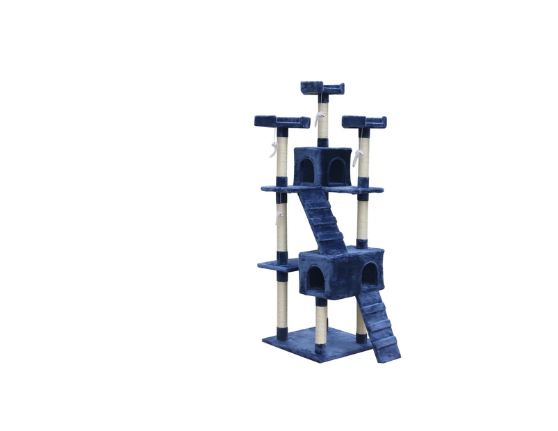 YES4PETS 180 cm Cat Scratching Post Tree W ladder-Blue