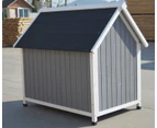 YES4PETS Grey Large Timber Pet Dog Puppy Wooden Cabin  Kennel Timber House