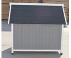 YES4PETS Grey Large Timber Pet Dog Puppy Wooden Cabin  Kennel Timber House