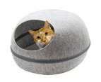 Large Cat Cave Soft Cushion Igloo Kitten Cat Bed Mat House Dog Puppy