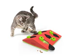 Puzzle & Play Melon Madness Treat Dispensing Cat Pet Toy - Pink Level 2