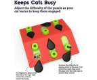 Puzzle & Play Melon Madness Treat Dispensing Cat Pet Toy - Pink Level 2