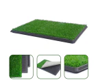 YES4PETS XL Indoor Dog Puppy Toilet Grass Training Mat Loo Pad Potty W 3 Grass