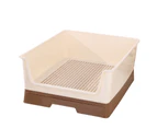YES4PETS Medium Portable Dog Potty Training Tray Pet Puppy Toilet Trays Loo Pad Mat With Wall