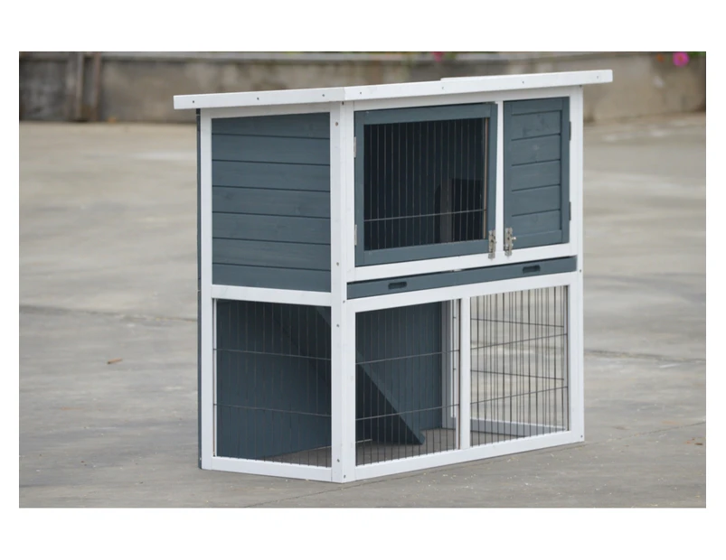 YES4PETS L Double Storey Rabbit Hutch Guinea Pig Cage , Ferret cage W Pull Out Tray