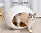 YES4PETS Medium Cave Cat Box Igloo Kitten Cat Bed House Dog Puppy House