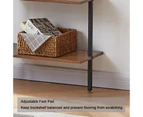 YES4HOMES Industrial Ladder Shelf Wood Wall-Mounted Bookcase Storage Rack Shelves Display