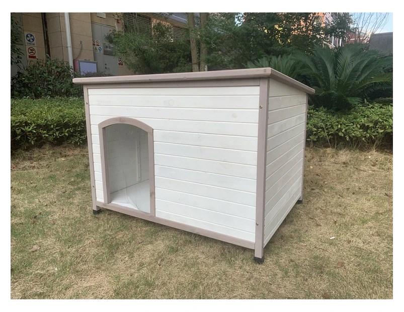 XXL Timber Pet Dog Kennel House Puppy Wooden Timber Cabin With Stripe