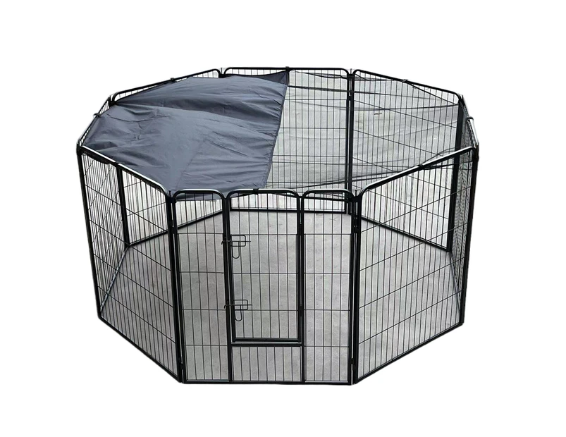 YES4PETS 100 cm Heavy Duty Pet Dog Cat Puppy Rabbit Exercise Playpen Fence With Cover