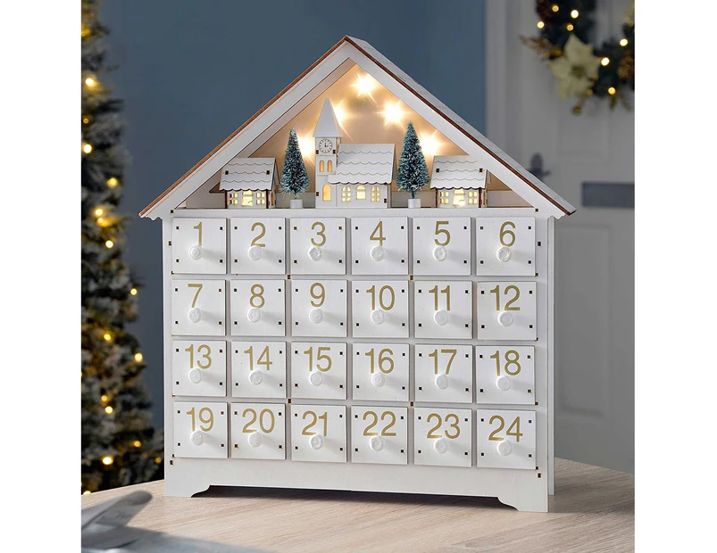 Cute Christmas Advent Calendar Reusable Xmas Decor House