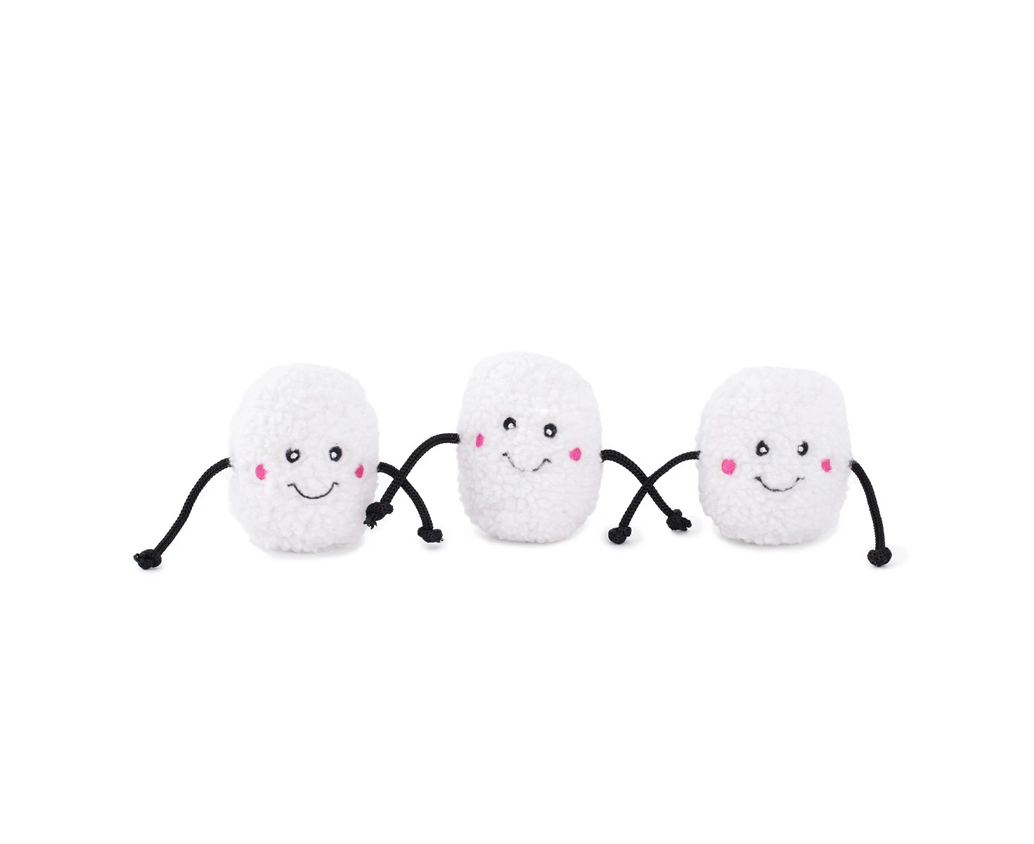 Miniz Dog Toy - Marshmallows, 3 Pack