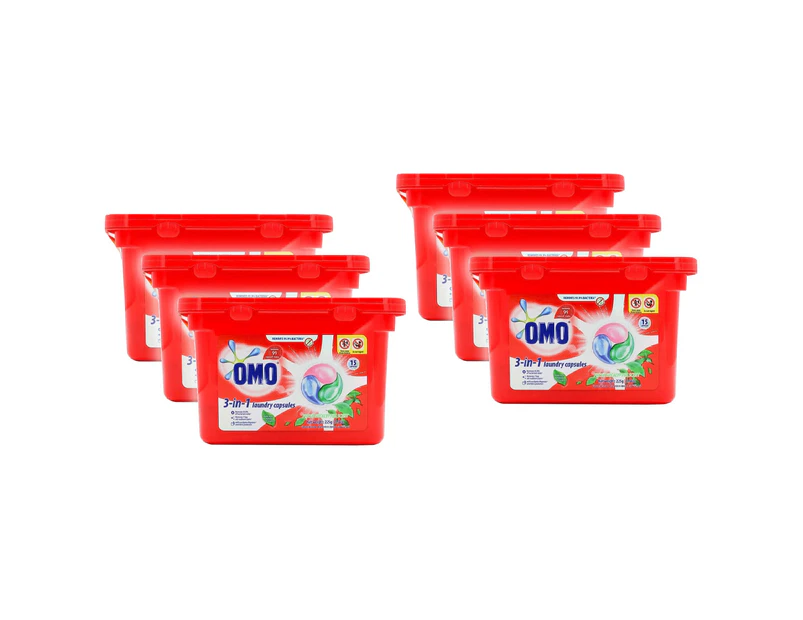 90x OMO 3-in-1 Laundry Liquid Capsules Detergent Stain Remover Fresh Eucalyptus