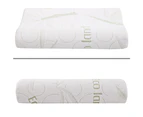 Set of 2 Bamboo Contour Pillow with Memory Foam ~ Medium Firm