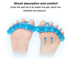 Toe Separators For Overlapping Toes - Hammer And Crooked Toe Straighteners-Blue M