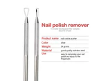 Cuticle Pusher, Stainless Steel Triangle Cuticle Peeler Scraper Remove Gel Nail Polish Nail Art Remover Tool