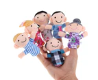 6Pcs/Set Baby Kids Family Finger Puppets Educational Story Game Hand Toys