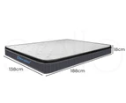 Dreamz Bedding Mattress Spring Double Size Premium Bed Top Foam Medium Firm 18CM