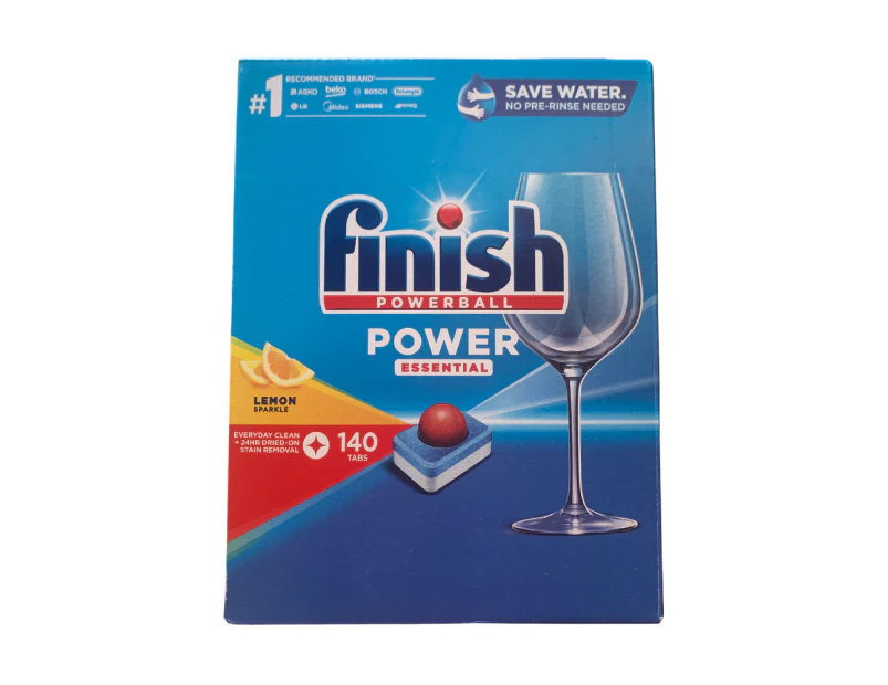 Finish Power Essential Lemon Box Sparkle Dishwasher Tablets 140 Pack