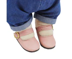 1 Pair Doll Shoes Adjustable Buckle Cute Wearable Exquisite Accessory Doll Dress Up Stylish 15cm Cotton Stuffed Idol Mini Shoes Boots Birthday Gift - Pink