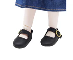 1 Pair Doll Shoes Adjustable Buckle Cute Wearable Exquisite Accessory Doll Dress Up Stylish 15cm Cotton Stuffed Idol Mini Shoes Boots Birthday Gift - Black