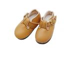 Delicate Craft Baby Doll Shoes Premium T-strap Buckle Fashion Girl Doll Sandal for Kids - Light Brown