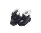 1 Pair Doll Boots Decorative Stylish Rubber Soft Surface Doll Short Boots for Ornament - Black