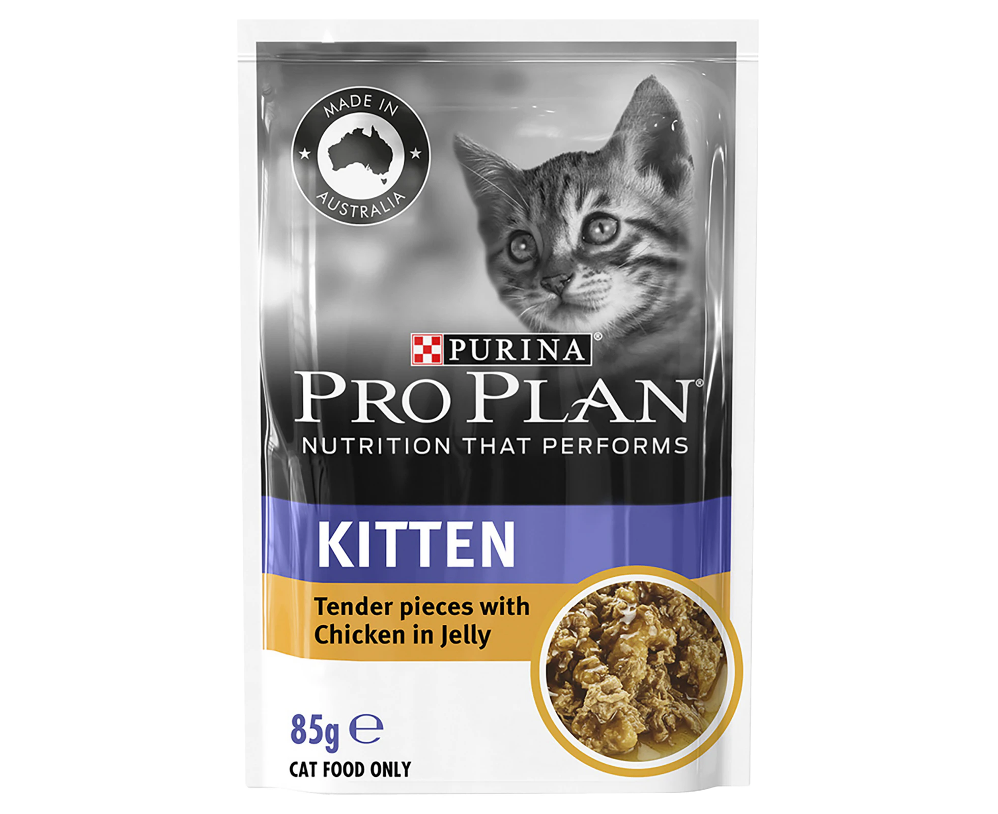 Pro Plan Wet Kitten Food Chicken Tender in Jelly 12 x 85g