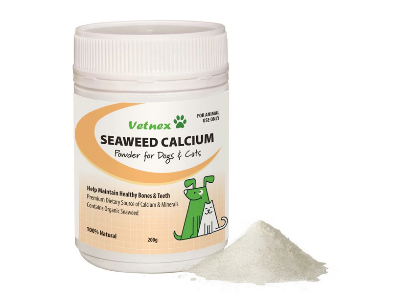 Vetnex Seaweed Calcium Powder Dogs & Cats Supplement 200g