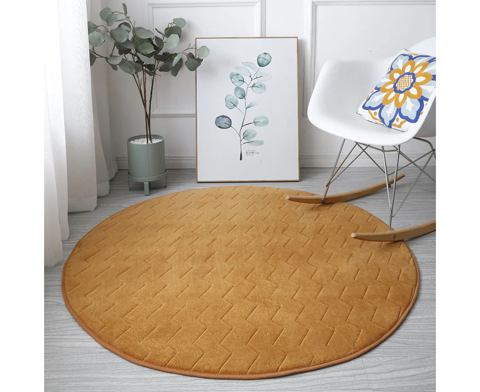 Carpet Rug Boho Style Living Room Area Rug Round Chair Mats Anti-slip Doormat Kids Bedroom Floormat, 80 x 80cm, DS-1429