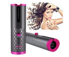 Cordless Auto Hair Curler, Fast Heating Ceramic Barrel Hair Curling Iron with Adjustable Temperature & Timer, LCD Display Anti-Tangle