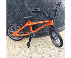 Alloy Miniature Finger Bicycle Bike Model Toy Board Game Home Desktop Ornament Orange