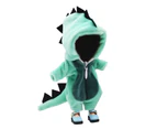 Plush Toy Dinosaur Onesie Fine Workmanship No Deformation Anti-break Idol Plush Toy Outfits for Decor - Pale Green